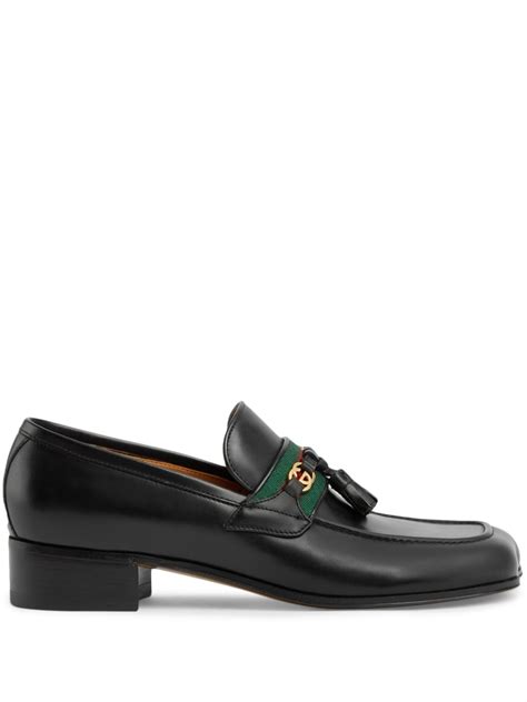 gucci women's loafers with web and interlocking g|gucci fringe loafer.